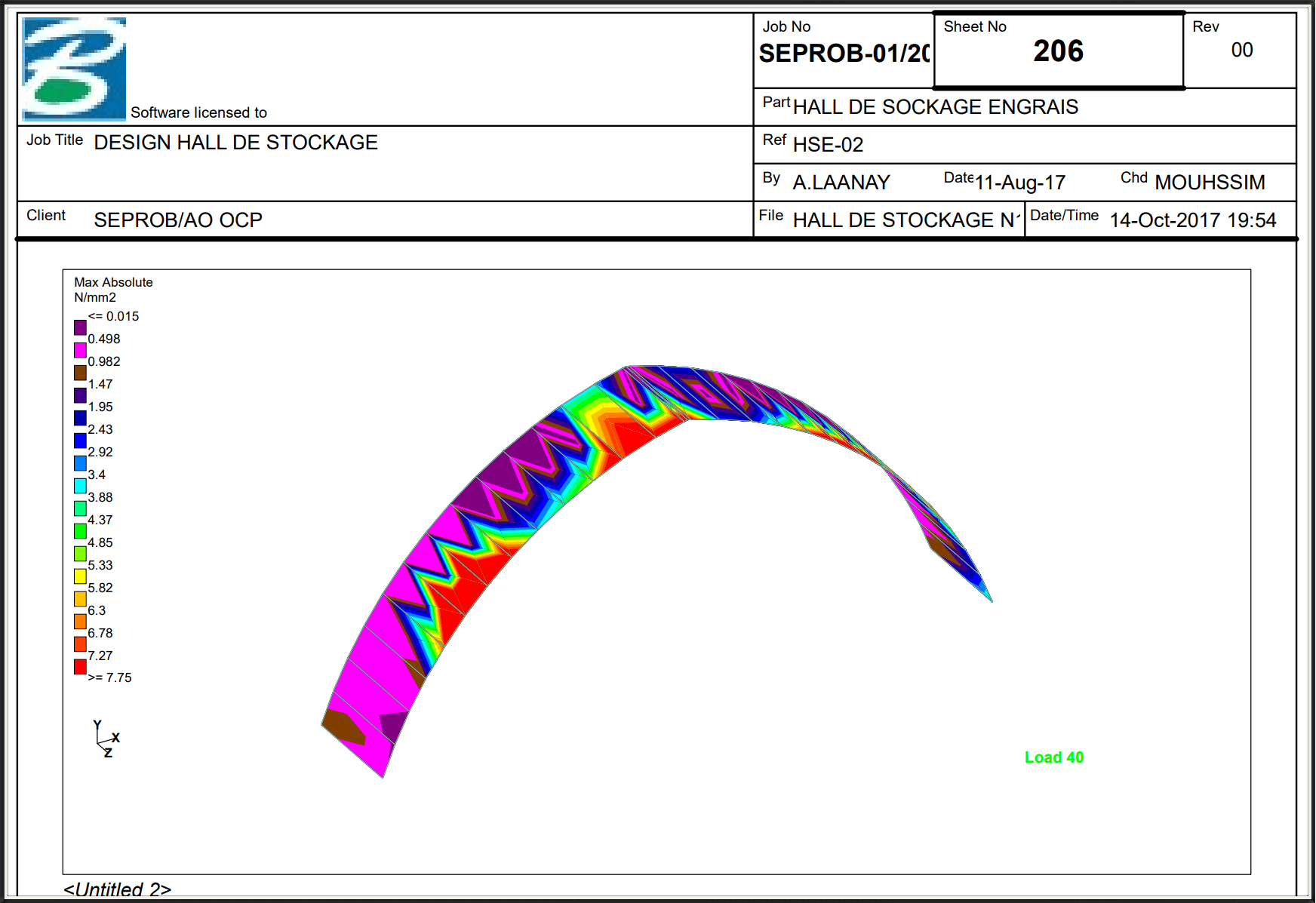 Étude de base et de détail de structure en béton armé de hangars de stockage des engrais